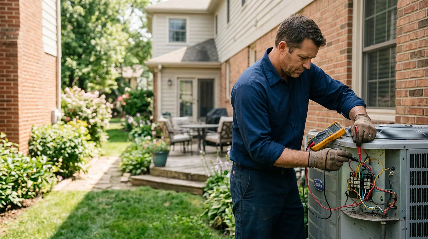 HVAC technician working near Riverside, MO